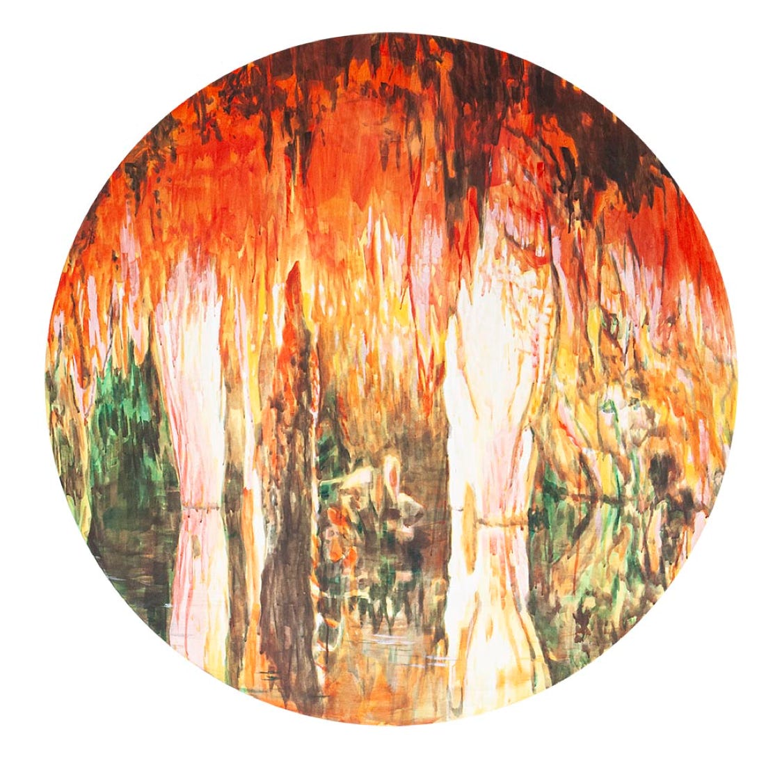 Walts Cave - 2010 - vinylpaint on canvas - diameter 118 cm